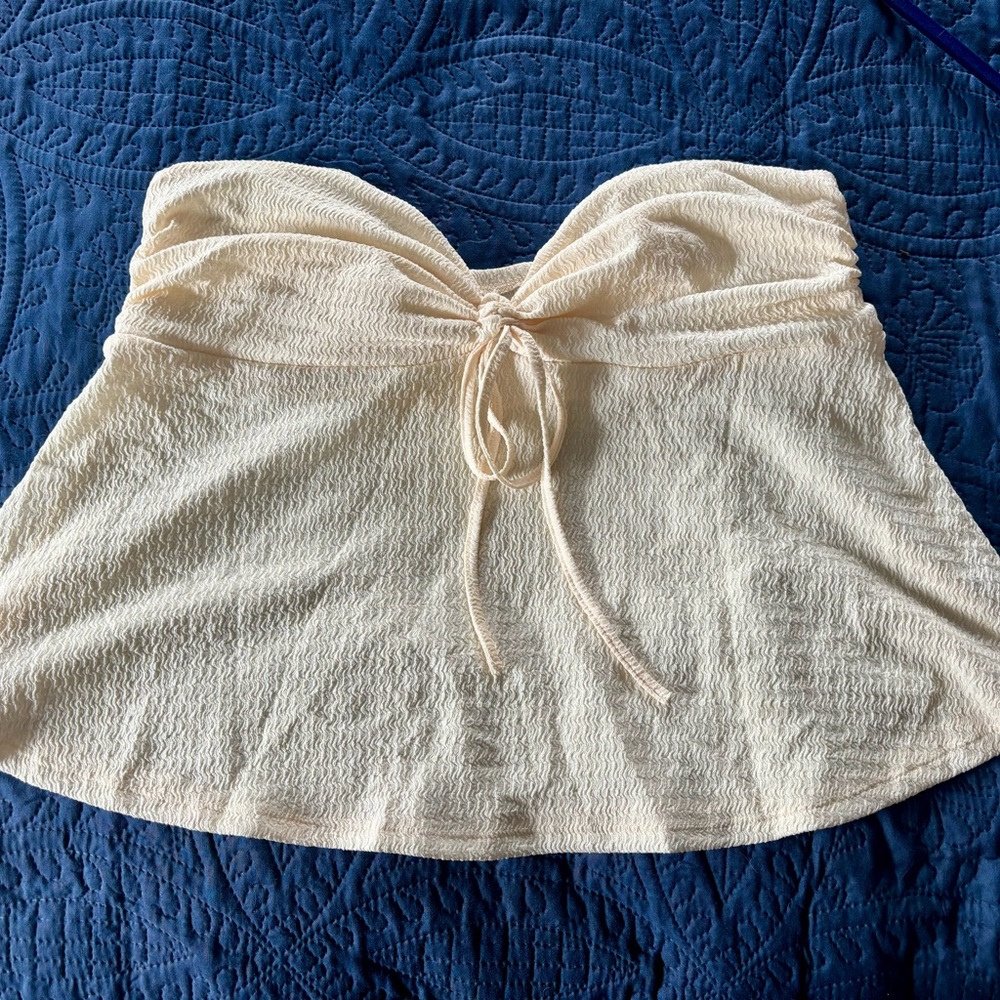 SHEIN Cream Strapless Top
